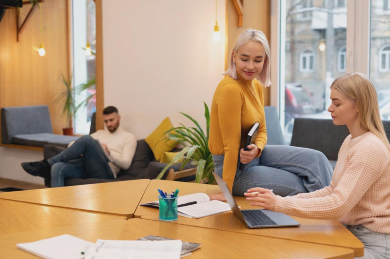 Modern office workspace with professional financial automation setup